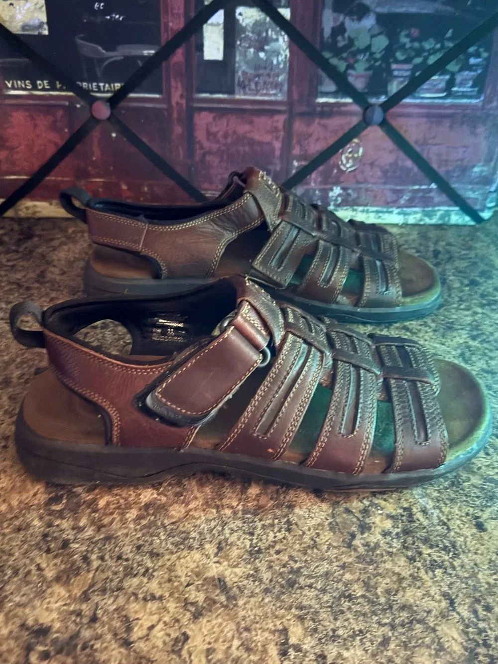 Thom Mcan Men's Brown Leather Fisherman Sandal - Size 11